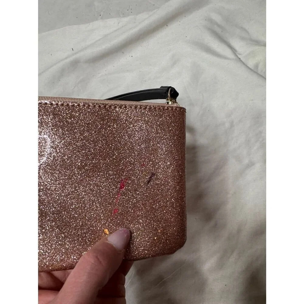 Kate Spade Glitter Wristlet Clutch - Rose Gold
